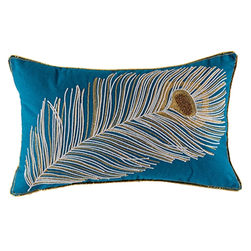 Vintage Boho Tufted Lumbar Pillow Cover – Embroidered