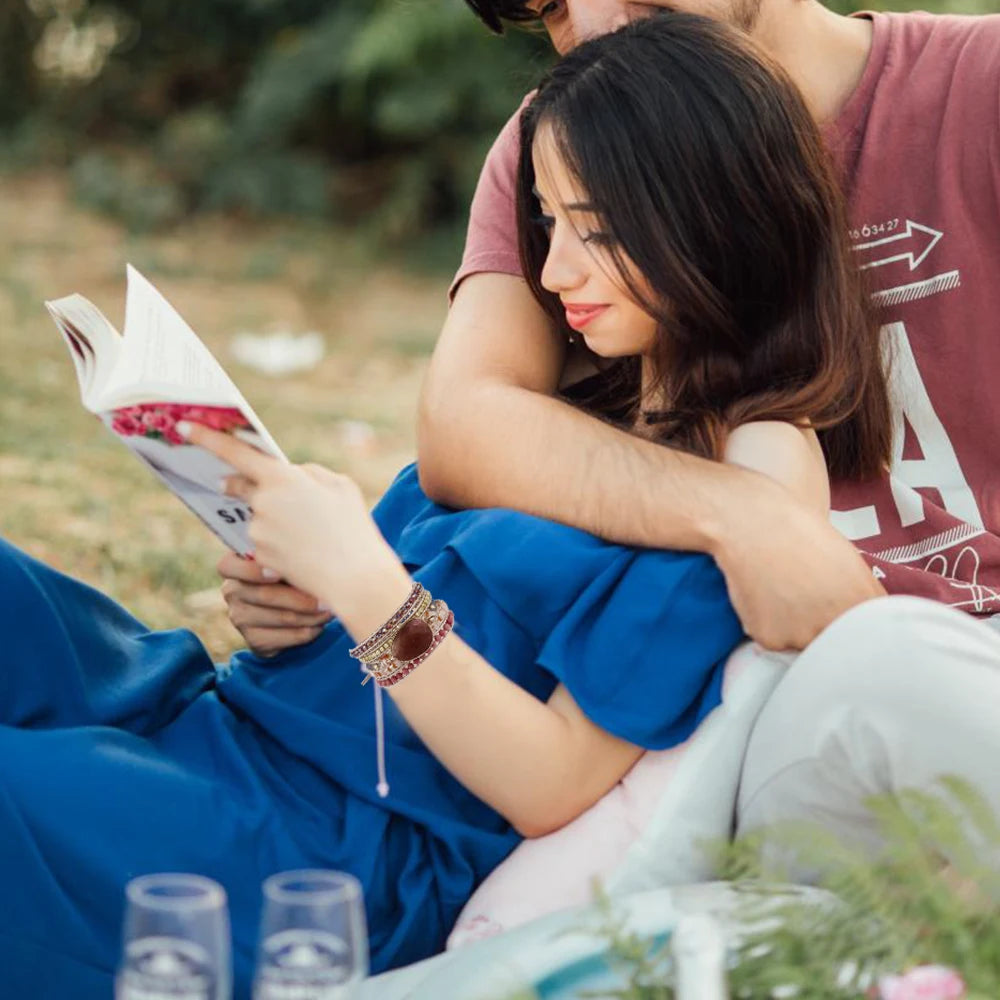 Women’s Strawberry Quartz Wrap Bracelet