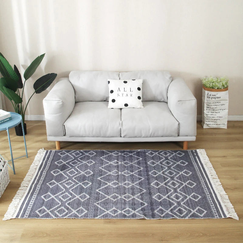 Modern Nordic Kilim Rug – Geometric, Versatile Washable
