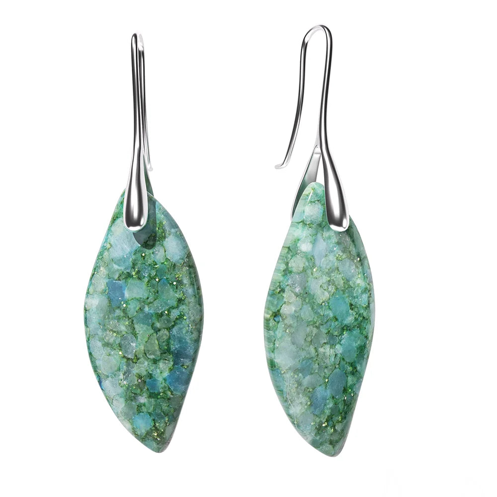 Women’s Emperor Jasper Dangle Earrings – Natural Healing Stone