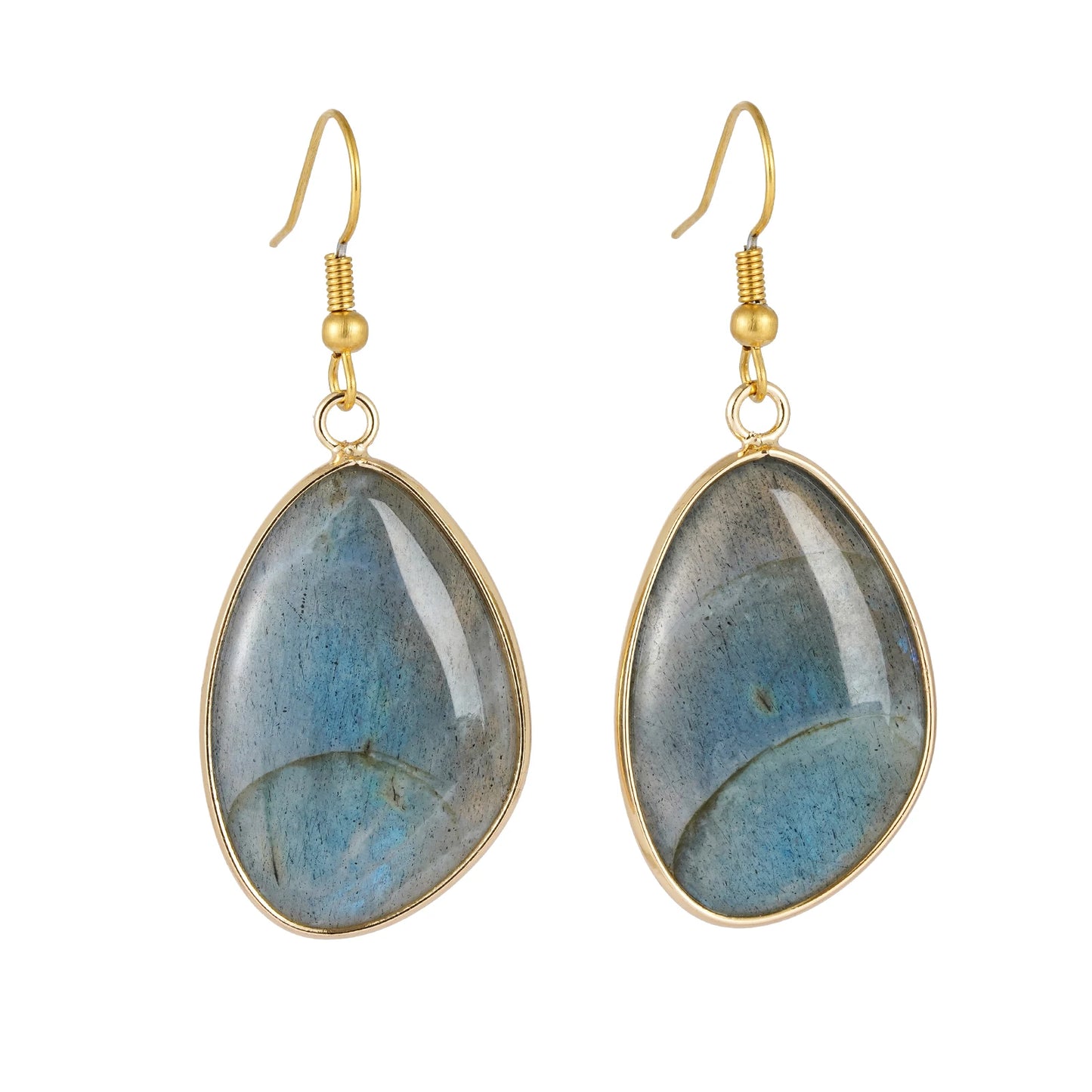 Women’s Labradorite Dangle Earrings – Natural Stone Jewelry