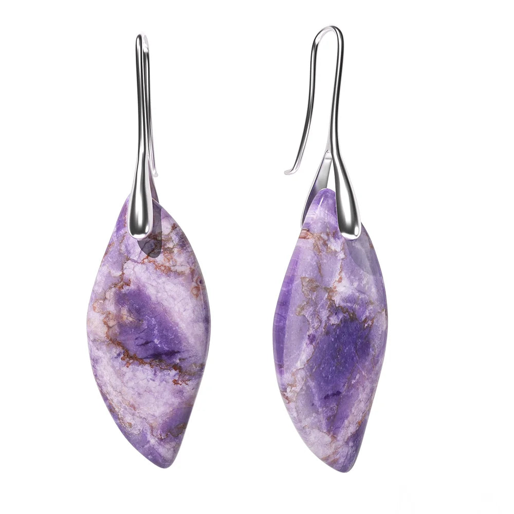 Women’s Emperor Jasper Dangle Earrings – Natural Healing Stone