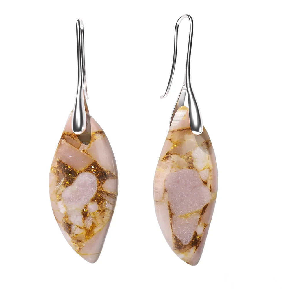 Women’s Emperor Jasper Dangle Earrings – Natural Healing Stone