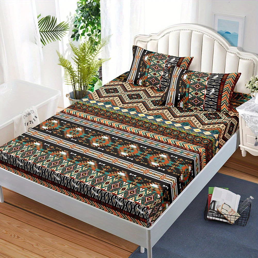 Boho Fitted Sheet – Colorful Bedding Set