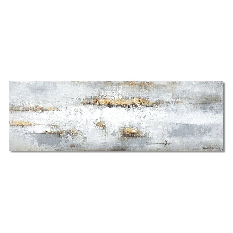 Blue Color Block Abstract Wall Art – Modern Canvas Print