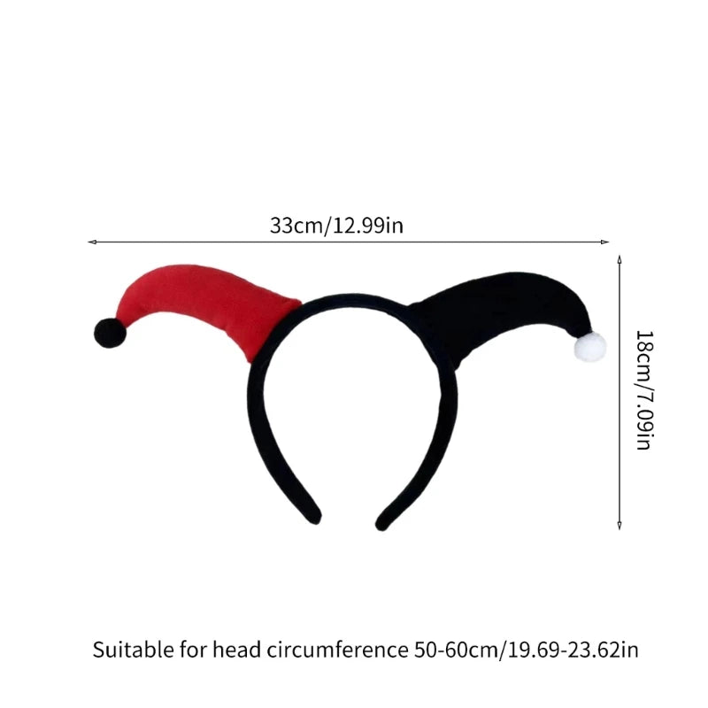 Adorkable Clown Horn Headpiece Proms Birthday Hairbands Fun Headwear Jester Circus Festive Hair Headwear