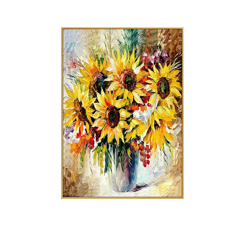 Large Flower Abstract Wall Art – Scandinavian Canvas Print