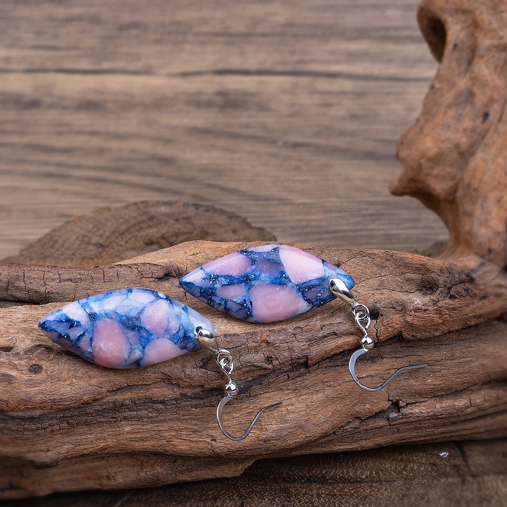 Women’s Emperor Jasper Dangle Earrings – Natural Healing Stone