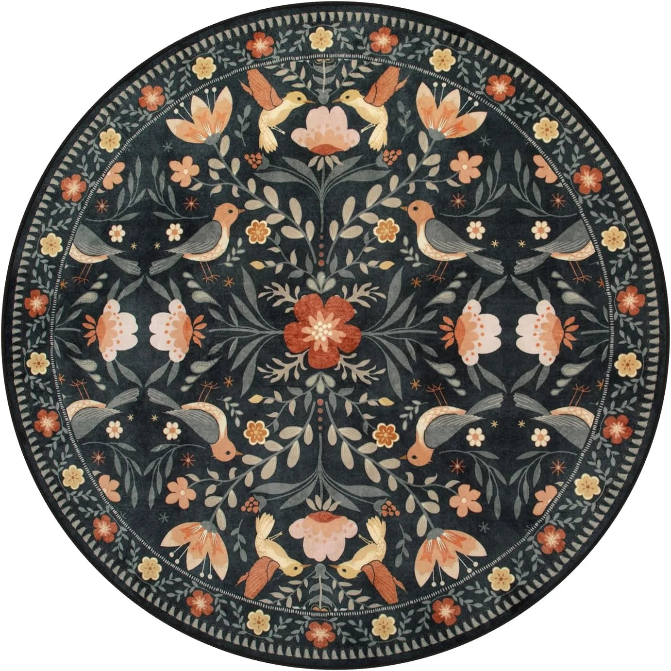 Persian Ethnic Style Coffee Table Mats Bedroom Bedside Cloakroom Wool Rugs