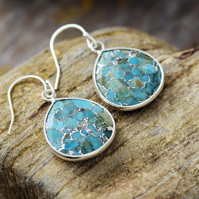Women’s Teardrop Turquoise Earrings
