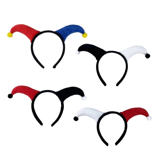 Adorkable Clown Horn Headpiece Proms Birthday Hairbands Fun Headwear Jester Circus Festive Hair Headwear