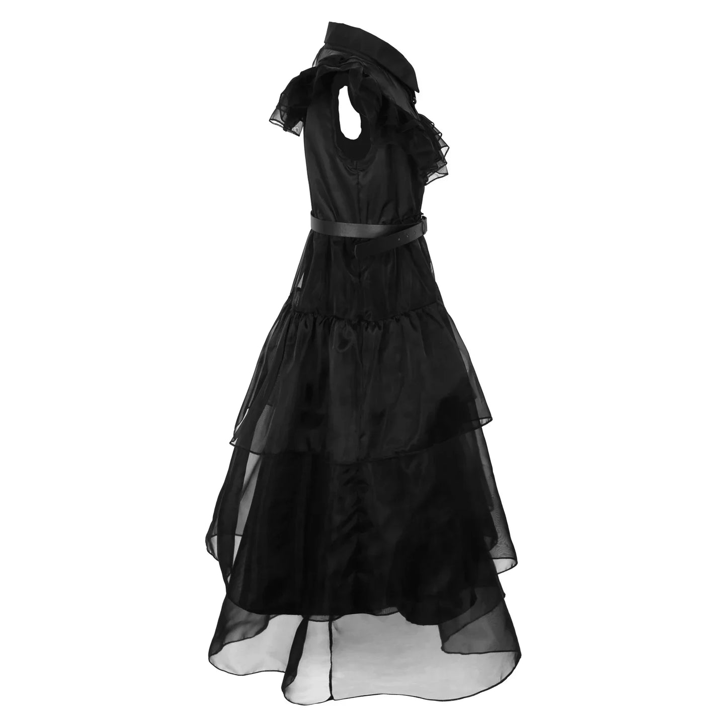  Wednesday Addams Cosplay Dress For Girl Kids Movie Black Dress Adult Women's Dress Halloween Carnival Party Role Play Set