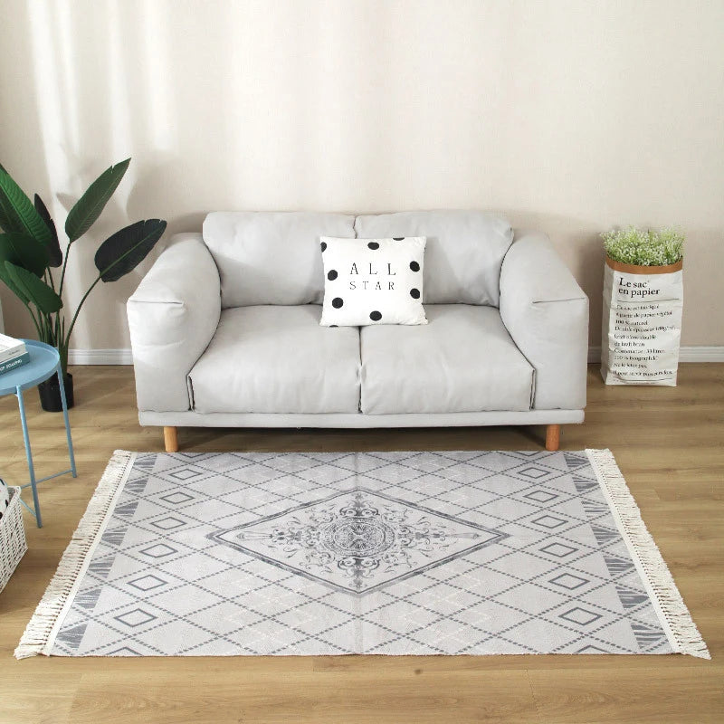 Modern Nordic Kilim Rug – Geometric, Versatile Washable