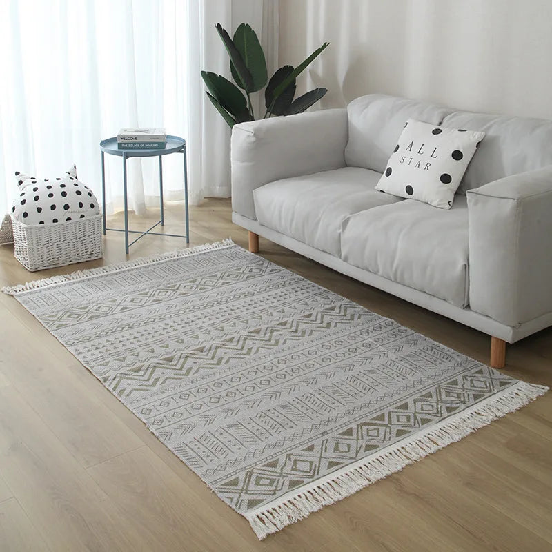 Modern Nordic Kilim Rug – Geometric, Versatile Washable