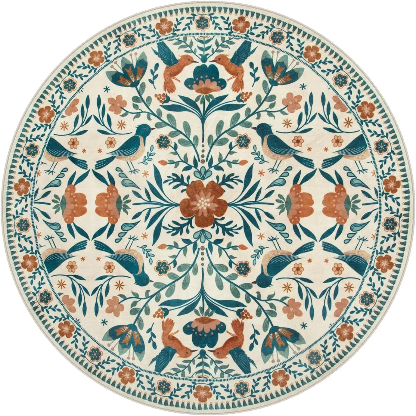 Persian Ethnic Style Coffee Table Mats Bedroom Bedside Cloakroom Wool Rugs