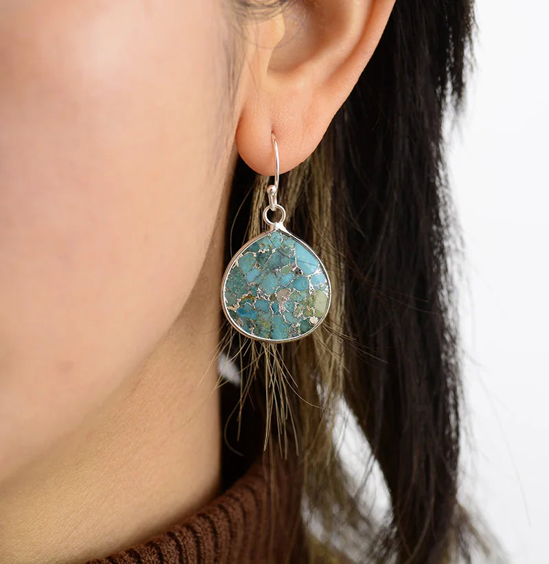 Women’s Teardrop Turquoise Earrings