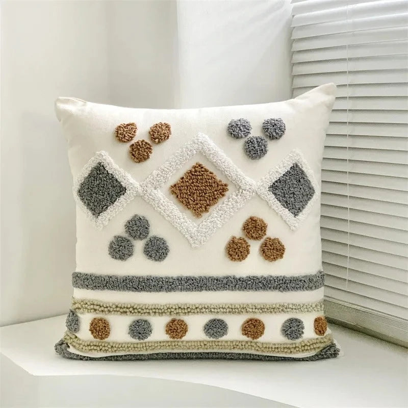 Velvet Embroidered Pillow Cover