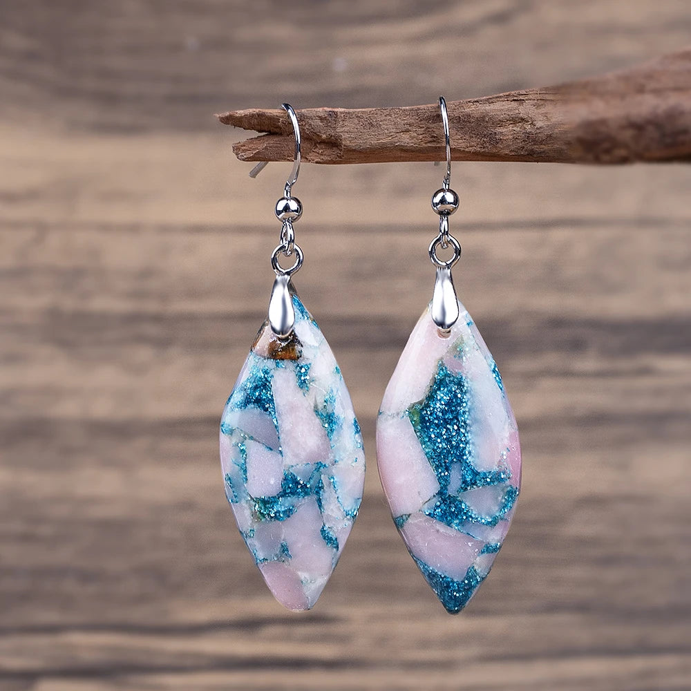 Women’s Emperor Jasper Dangle Earrings – Natural Healing Stone