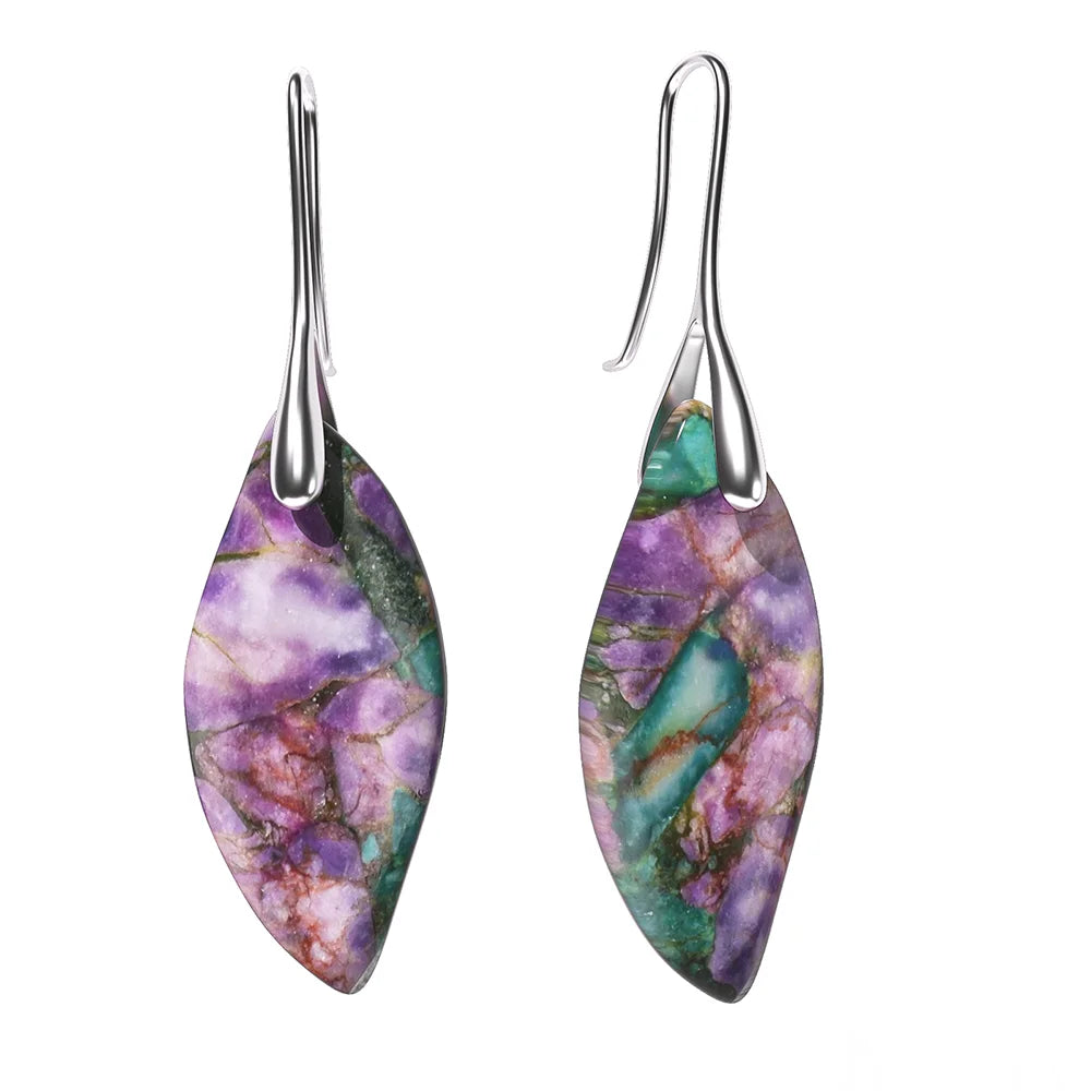 Women’s Emperor Jasper Dangle Earrings – Natural Healing Stone