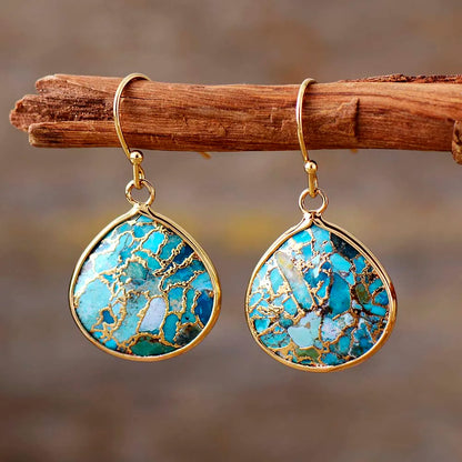 Women’s Teardrop Turquoise Earrings