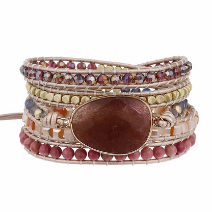 Women’s Strawberry Quartz Wrap Bracelet