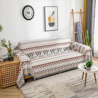 Tassel Bohemian Throw Blanket – Multi-Purpose