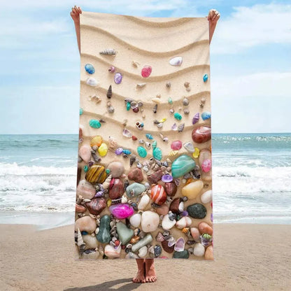 Sea & Shell Microfiber Beach Towel