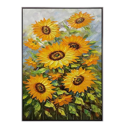 Large Flower Abstract Wall Art – Scandinavian Canvas Print