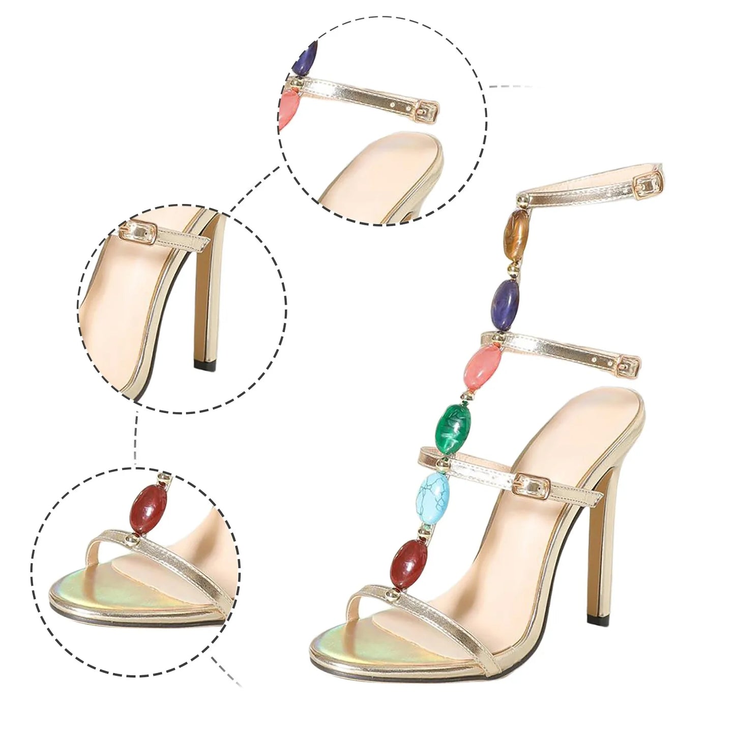 Women’s Pearl Strap High Heel Sandals