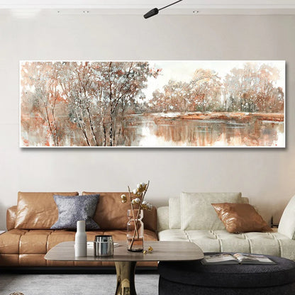 Blue Color Block Abstract Wall Art – Modern Canvas Print