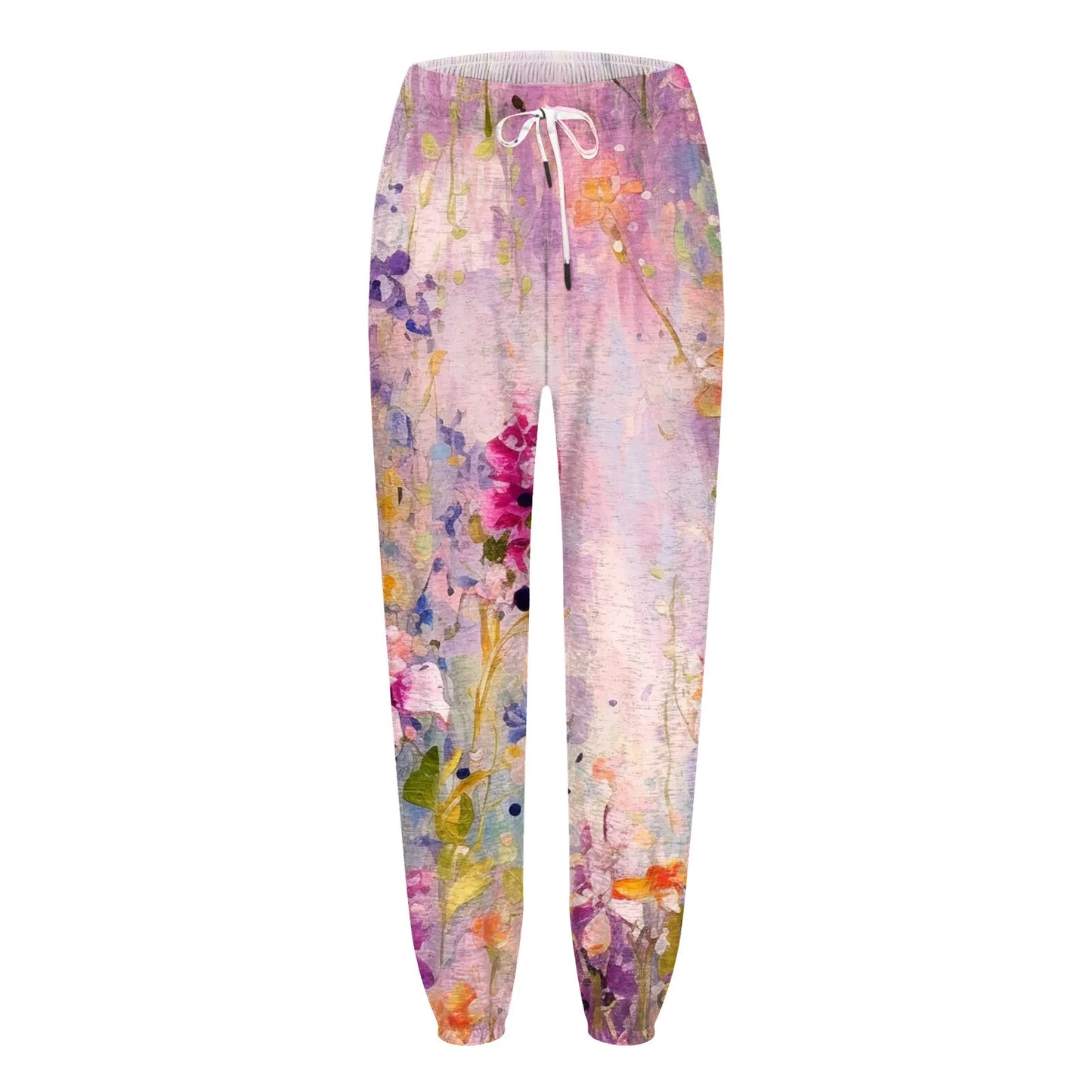 Women’s High-Waist Print Bootcut Sweatpants – Sporty Jogger with Pockets