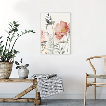 3PCS Pink Flower Wall Art – Nordic Botanical Prints