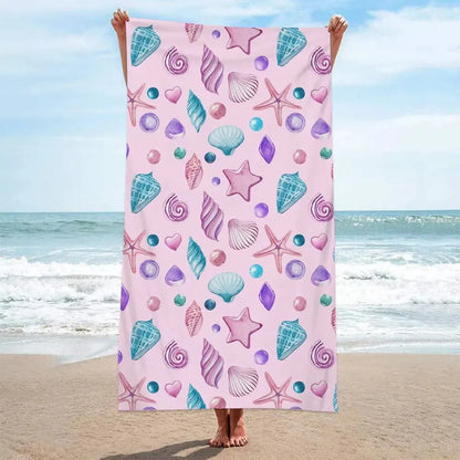 Sea & Shell Microfiber Beach Towel