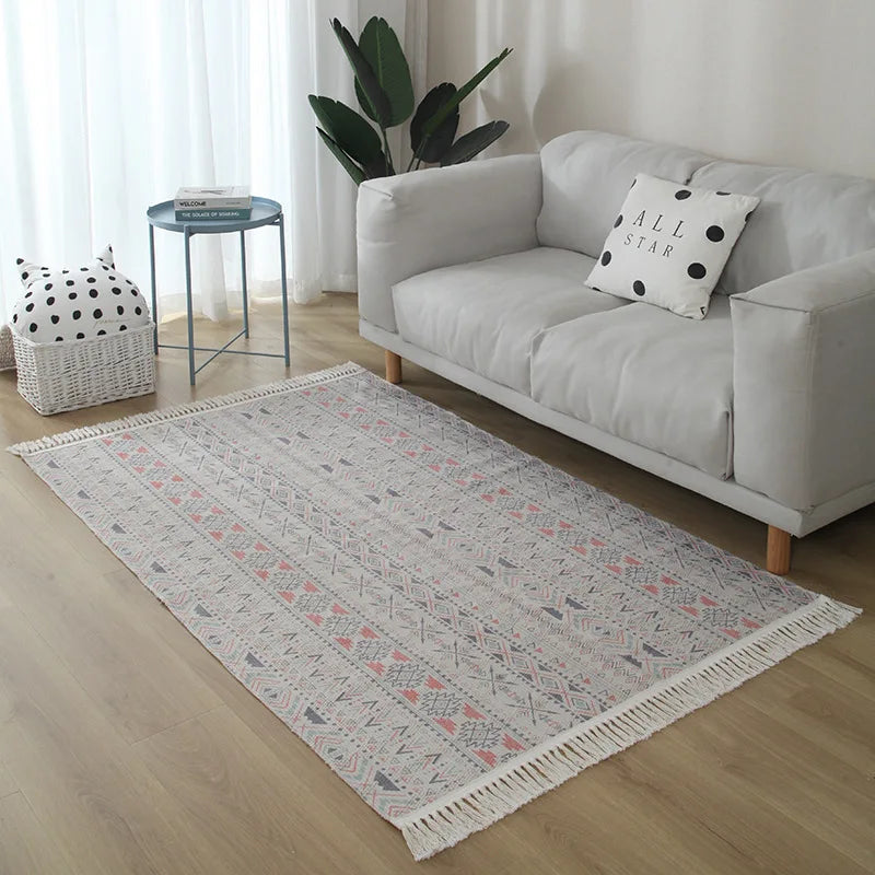 Modern Nordic Kilim Rug – Geometric, Versatile Washable