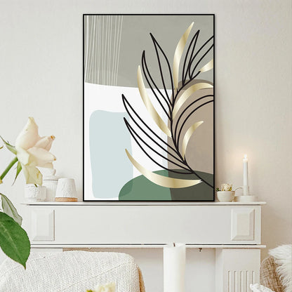 2PCS Boho Plant Canvas Wall Art – Nordic Abstract Prints