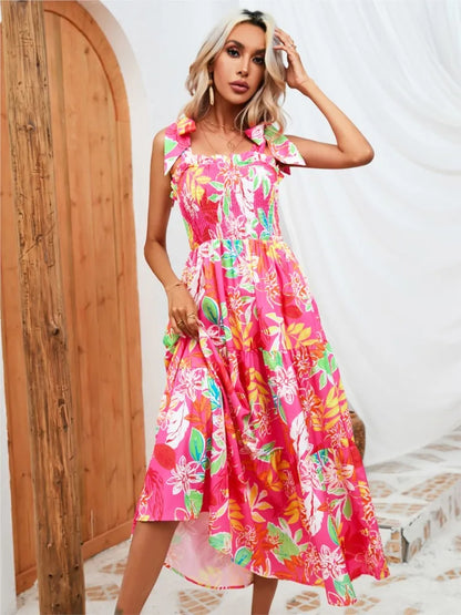 Women’s Floral Spaghetti Strap Maxi Dress