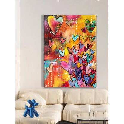 Colorful Graffiti Love Wall Art – Modern Canvas Print