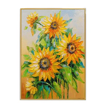 Large Flower Abstract Wall Art – Scandinavian Canvas Print