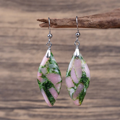 Women’s Emperor Jasper Dangle Earrings – Natural Healing Stone