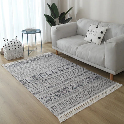 Modern Nordic Kilim Rug – Geometric, Versatile Washable