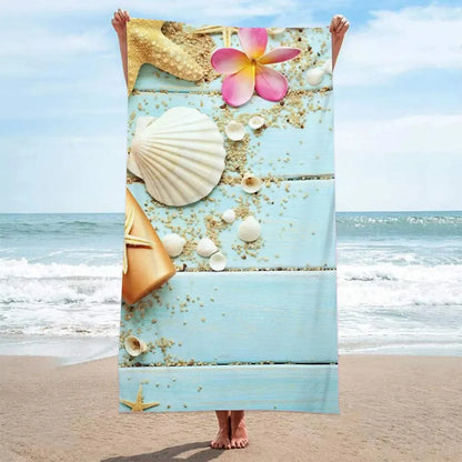 Sea & Shell Microfiber Beach Towel