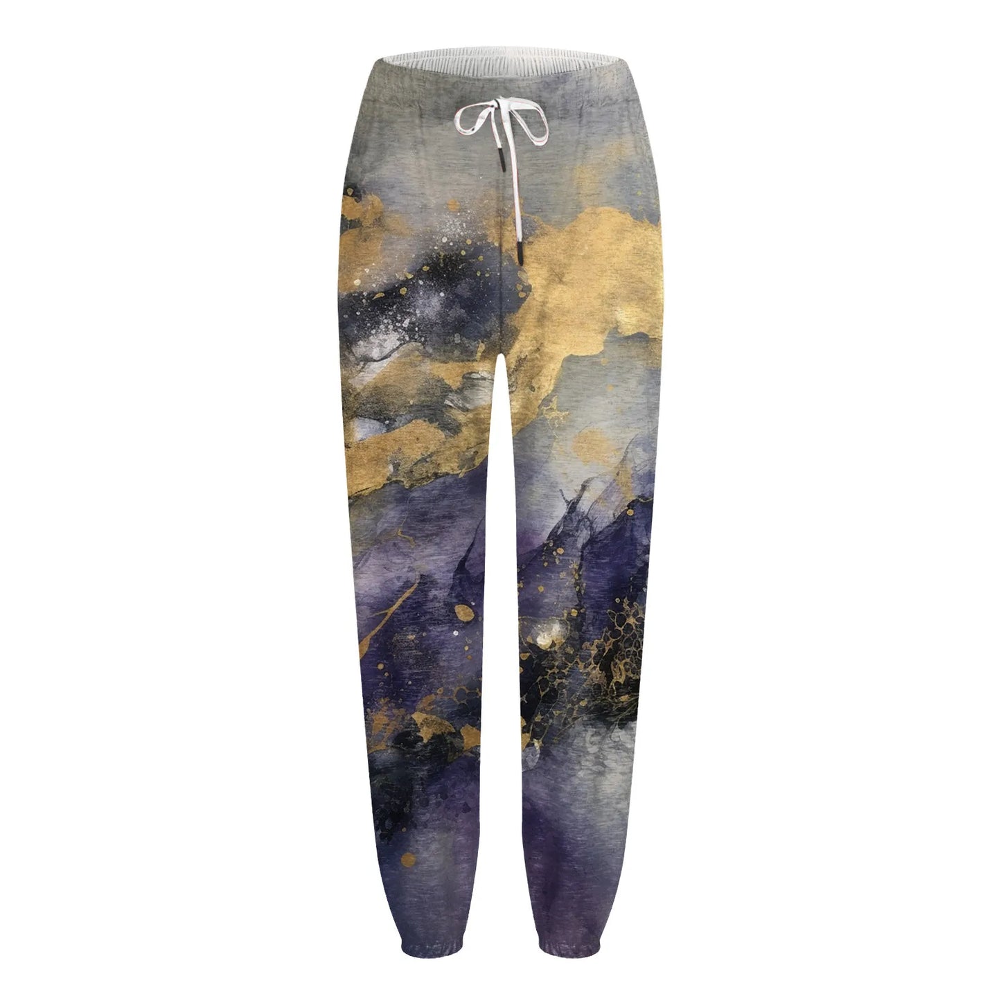 Women’s High-Waist Print Bootcut Sweatpants – Sporty Jogger with Pockets