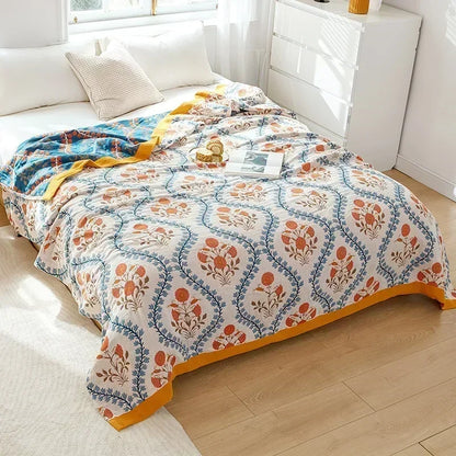 Boho Cotton Throw Blanket – Soft Nordic Bed & Sofa Blanket