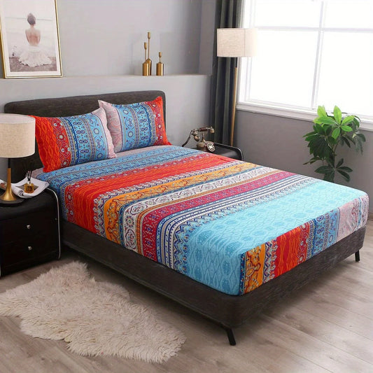 Boho Fitted Sheet – Colorful Bedding Set