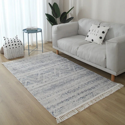 Modern Nordic Kilim Rug – Geometric, Versatile Washable