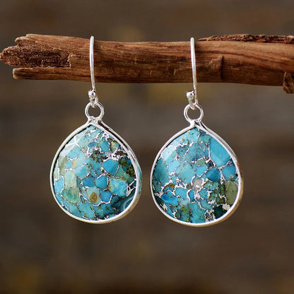 Women’s Teardrop Turquoise Earrings