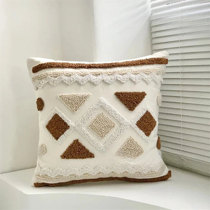 Velvet Embroidered Pillow Cover