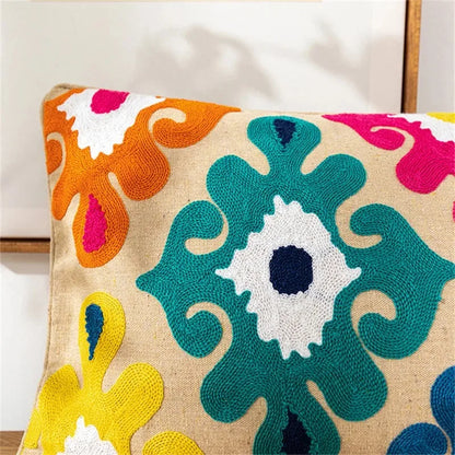 Vintage Boho Tufted Lumbar Pillow Cover