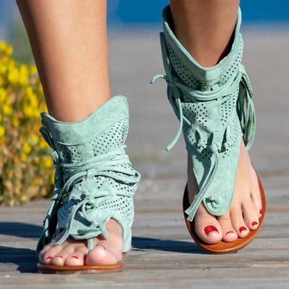 Retro Bohemian Tassel Gladiator Sandals for Women