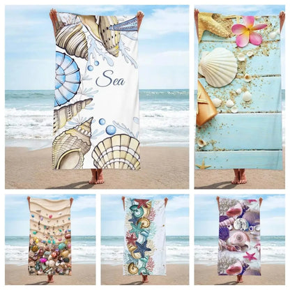 Sea & Shell Microfiber Beach Towel